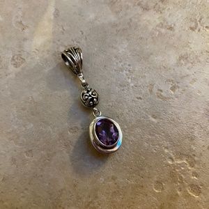 Amethyst and Sterling Silver pendant